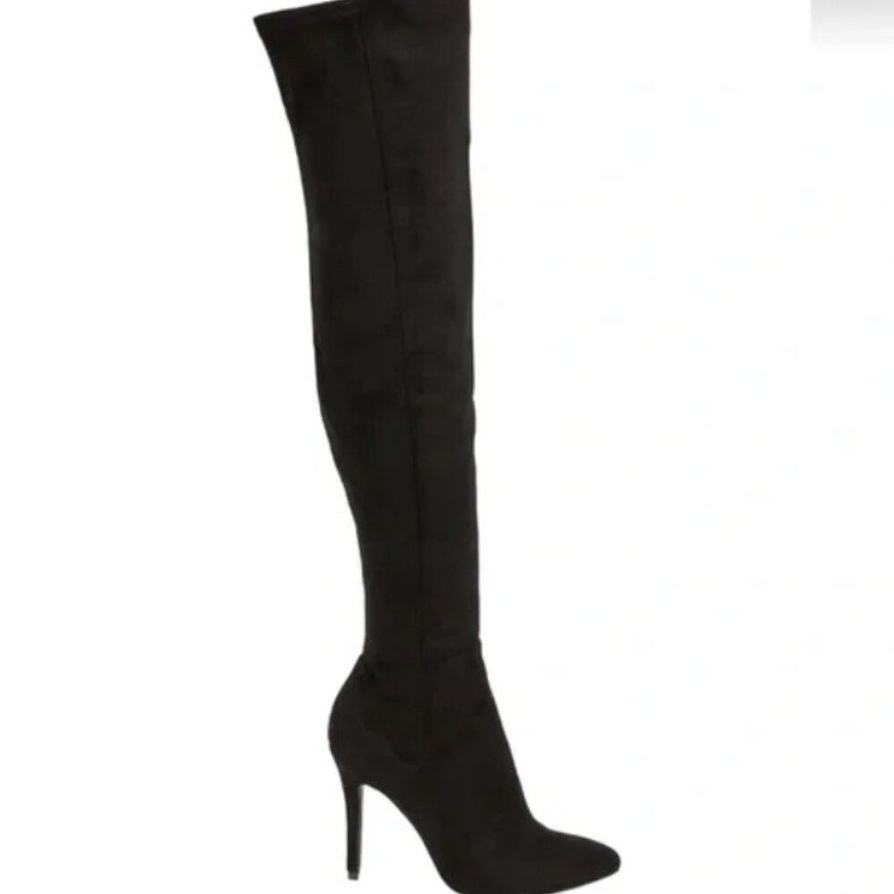 CHARLES by CHARLES DAVID Penalty Black Stretch Over The Knee Boots